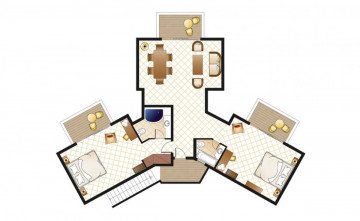 Two-bedroom Bungalow Suite Sea View (60 m²)