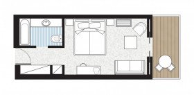 Superior Room with Sea View and private balcony (28 m²)