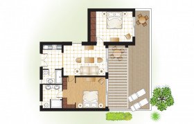 Dream Villa Two Bedroom with private Garden & Sea View (85 m²)