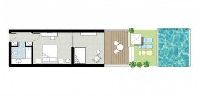 LUX ME Swim-Up Bungalow Sea View with Sharing Pool