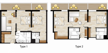 Superior Family Apartment Inland View (55 m²)