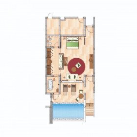 Luxury Pool Suite with Partial Seaview (84 m²)