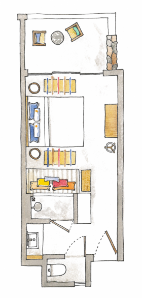 Couple partial sea view room (31 m²)