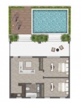 Executive Villa 2 - Bedroom with Private Pool