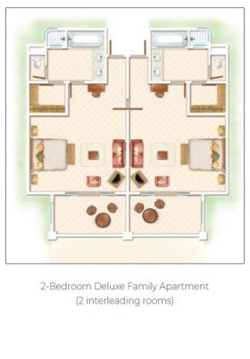 2 Bedroom Deluxe Family Apartment (120 m²)