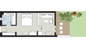 Junior Bungalow Suite, Seafront (35 m²)