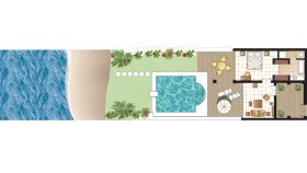 Family Bungalow Suite Sea Front, Private Pool (46–50 m²)