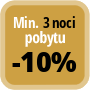Zaplaťte minimálně 3 noci a získáte 10% slevu.
